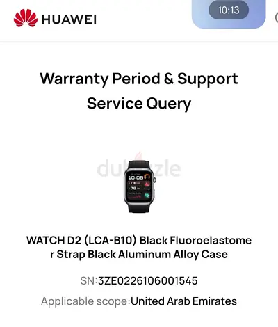 Huawei Watch D2 Black - Good Condition, UAE