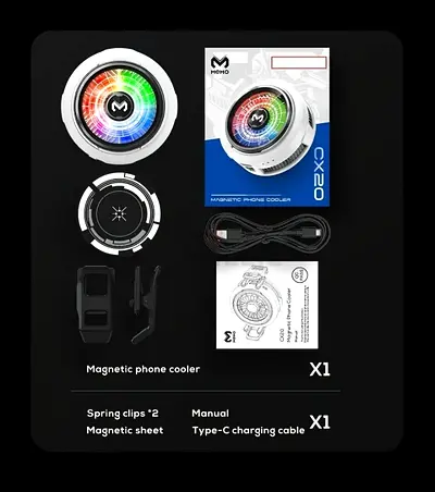Magnetic RGB Phone Cooler with Type-C Charging - CX20 (New)