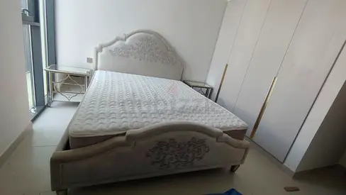 Mono Suzani King Bed with Mattress and 2 Side Tables