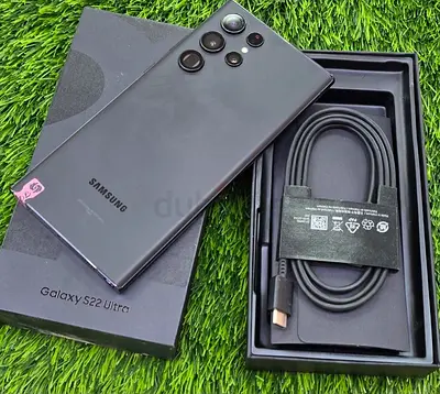 Samsung Galaxy S22 Ultra - Matte Black, Good Condition, Box  Cable