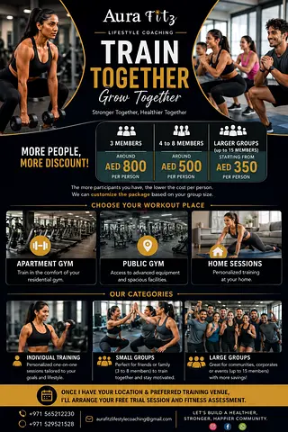 Group/ individual personal Training available