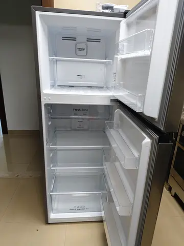 Silver Top-Freezer Refrigerator - Good Condition, 2-Door
