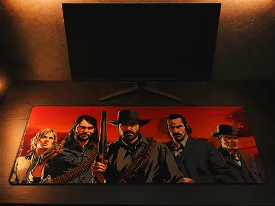 Red Dead Redemption themed XXL Gaming Mouse Pad - Brand New