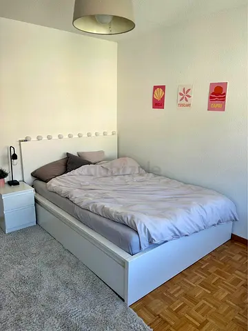 Ikea Double White Malm bed frame with Ikea Double mattress (140x200cm)