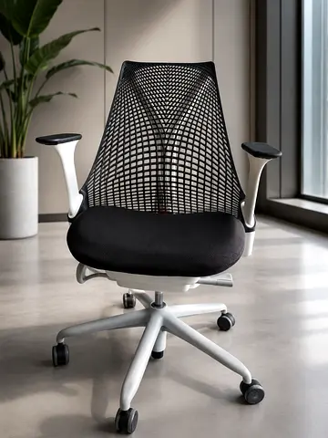 Ergonomic Mesh Office Chair with Adjustable Arms and Swivel Base