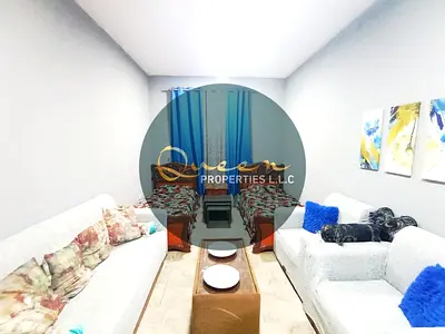 For monthly rent, a fully furnished one-bedroom apartment with a living room in Al Nuaimiya 1, near the pedestrian bridge and Al Nuaimiya Towers. A pr