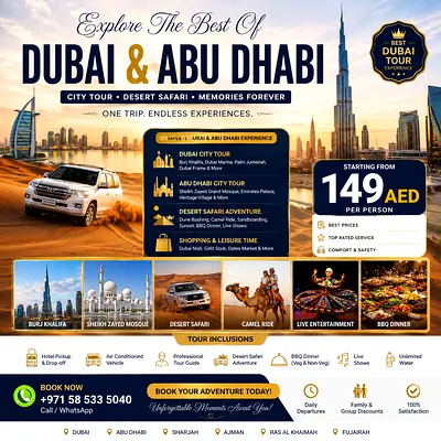 Dubai City Tour | Abu Dhabi City Tour | Desert Safari Dubai | UAE Tour Packages | Burj Khalifa,