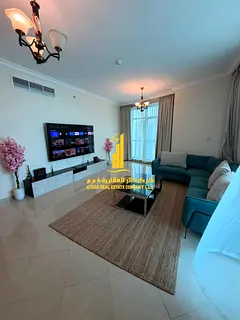 Luxury apartment for monthly rent, two bedrooms and a hall with a sea view, fully furnished with hig