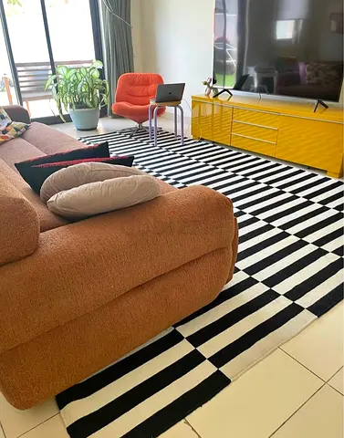 VERY LARGE BOHO STRIPE 350 CMS RUG