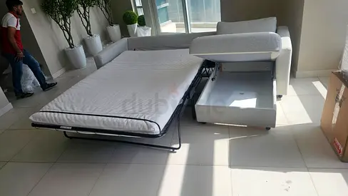 As Good Condition High Quality ikea vimle L shape sofa bed with mattress
