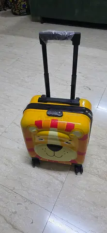 Kids Lion Print Rolling Suitcase - Hard Shell, 4 Wheels
