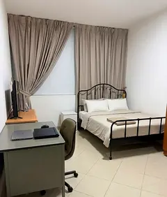 Executive Ladies Only | Furnished Master Bedroom with Attached Bathroom | AED 3,000
