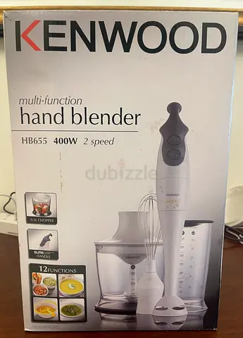Kenwood HB655 400W Multi-Function Hand Blender with Chopper  Whisk