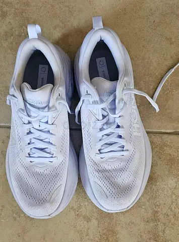 White Hoka Running Shoes - Size 42 EU (Lightly Used)