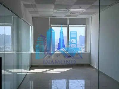 LUXURY OFFICE MEDIUM SIZE WITH PARTETION FOR RENT IN HORIZON TOWERS AJMAN DOWNTOWN