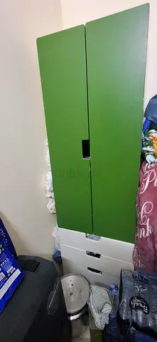 Green 2-door Wardrobe / Storage Cabinet - Good Condition