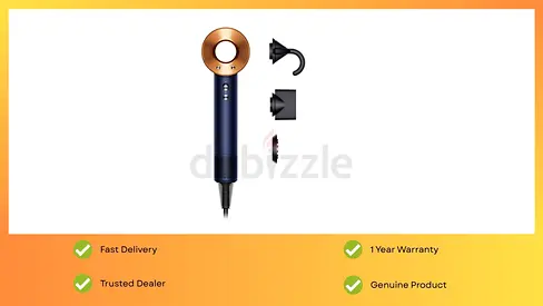 Dyson Supersonic Origin Hair Dryer HD08 (Blue/Gold) With Warranty