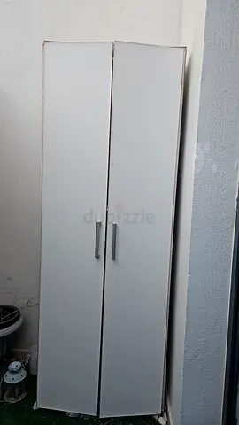 White Wall-Mounted Storage Cabinet - 2 Door