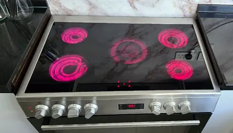 Beko 5 Hob Electric Ceramic Cooker 90x60 cm – Premium Design | 5 Zone 90x60 cm