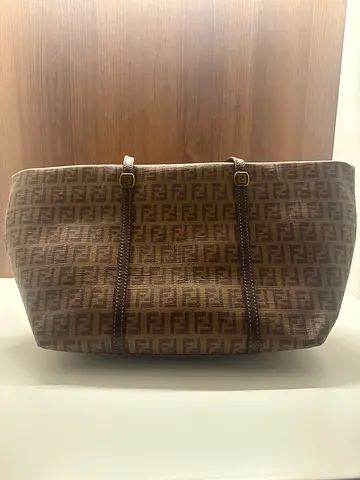 Fendi Zucca monogram canvas shoulder bag - brown (preowned)