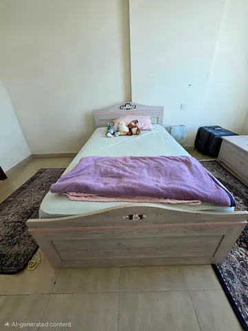 Single Bed 120x200CM with Mattresse
