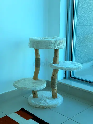 New 3-Tier Cat Tree with Sisal Scratching Posts - Cream