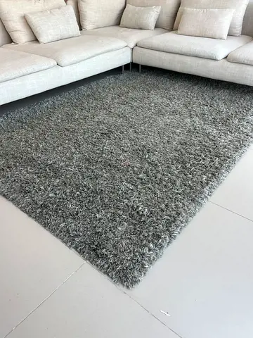 IKEA VOLLERSLEV Rug, High Pile, Grey-Green