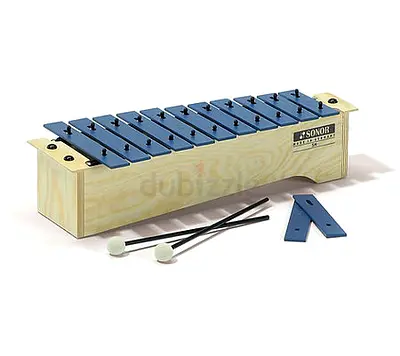 Sonor Soprano Metallophone with 13 Blue Special Alloy Metal Bars Includes 1 Pair