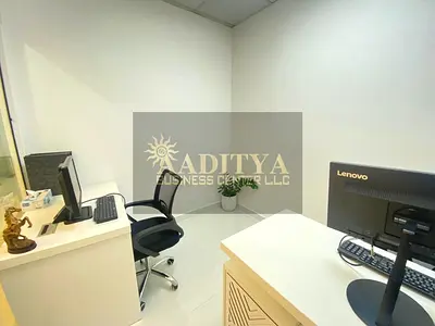 Office Fully Fitted and Furnished with Free Dewa Internet No Commission