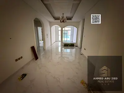 Largest 2BR hall in Al Mowaihat 3, close to schools, services, and MBZ Road. Very spacious rooms, built‑in wardrobes, balcony, majlis, 2 bathrooms, gy