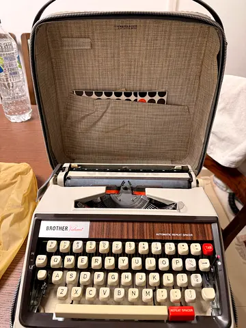 Vintage Brother Deluxe Portable Typewriter with Case