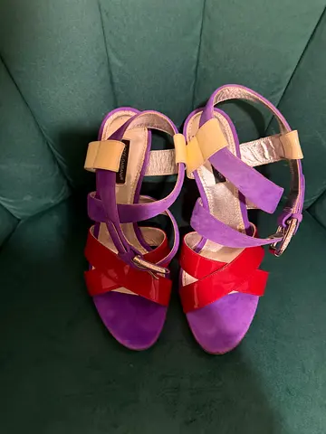 Dolce Gabbana Colourful Sandal shoes Heels Size 38