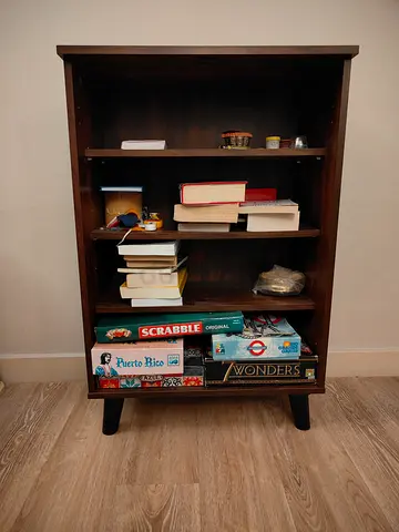 Wooden bookshelf