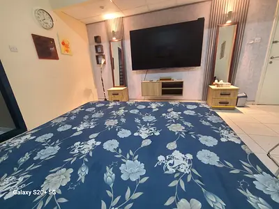Furnished Master Bedroom With Balcony  AttachWashroom