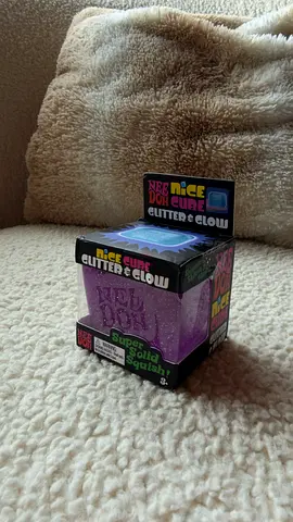 NeeDoh Glitter  Glow Cube - Purple Squishy Stress Toy (New)