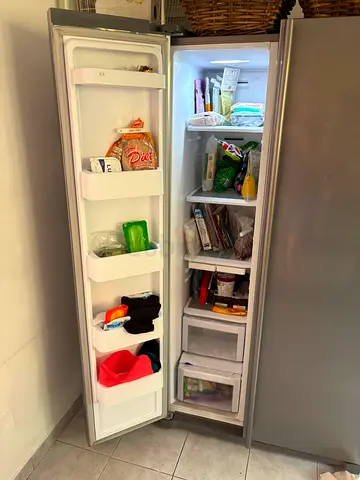 Side by Side Refrigerator in Silver Finish