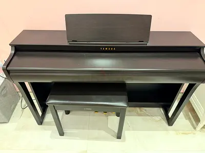 Yamaha Digital Piano with Bench - Dark Wood, New Condition