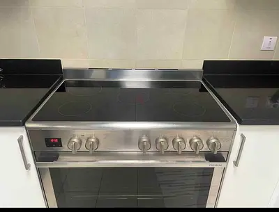 Bosch Stainless Steel Electric Cooker with Ceramic Hob and Oven - Good Condition