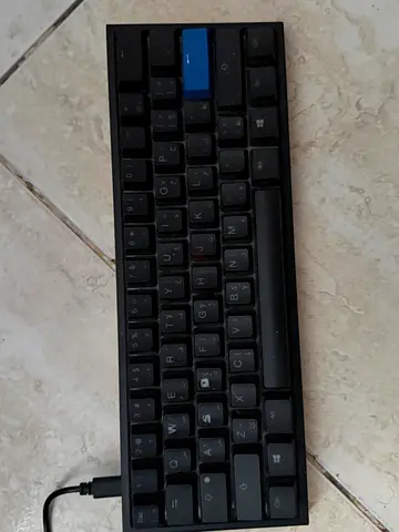 DUCKY Compact 60% Mechanical USB Keyboard - Black (Blue Enter Key)