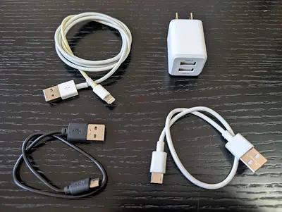 White Dual USB-A Wall Charger Adapter