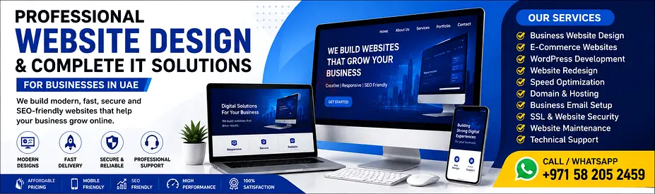 Professional Website Design Complete IT Solutions in UAE