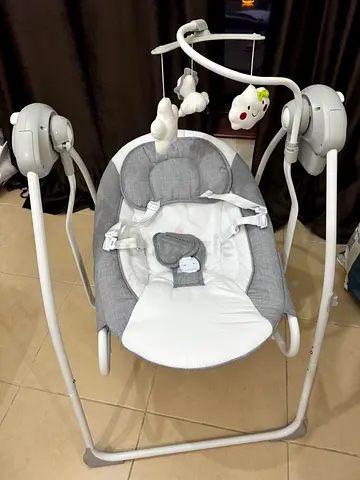 3-in-1 Baby Swing/Rocker/Stationary Seat - Grey White color (Bumble and Bird brand)