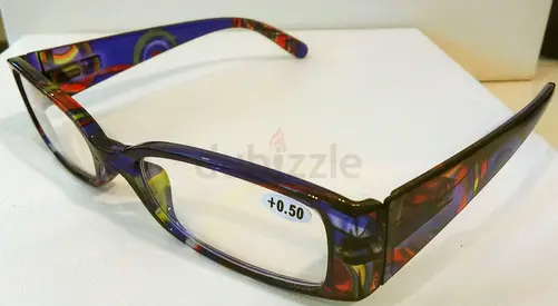 Colourful rectangular reading glasses +0.50
