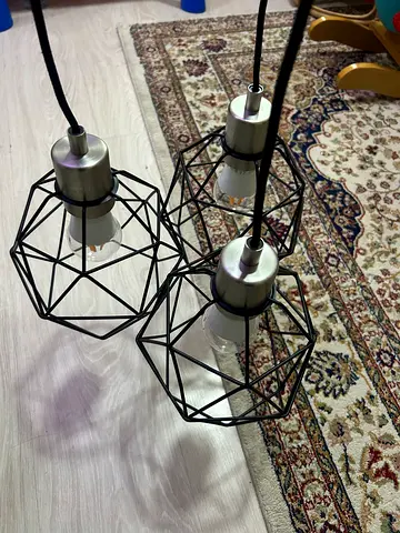 IKEA SKÄFTET 3-Pendant Chandelier - Modern Geometric Ceiling Light