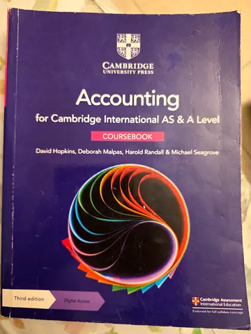 Accounting for Cambridge International AS A Level (Coursebook) - Third Edition