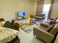 Luxury apartment, second occupancy, one bedroom, living room with open balcony. Ajman, Al Muwaihat.