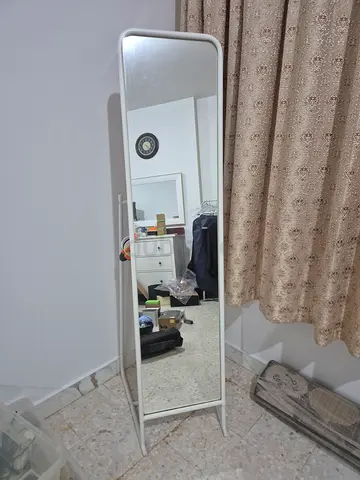 IKEA Full-Length Freestanding Mirror with White Frame - Good Condition