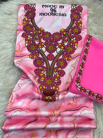 Mukhawer with shaila Indonesian silk unstitched مخور مخاوير
