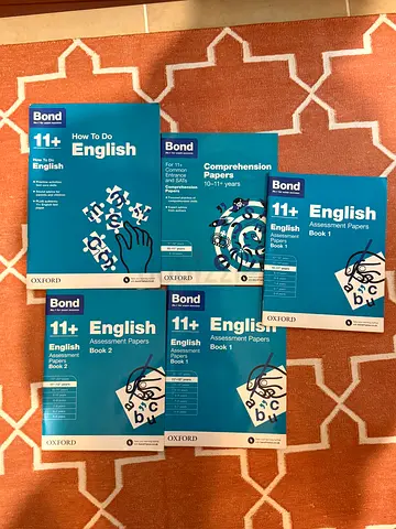 Set of Bond 11+ How to Do English Practice Books (5 books)
