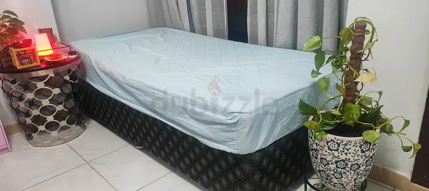 Single Bed Frame with Mattress — Good Condition